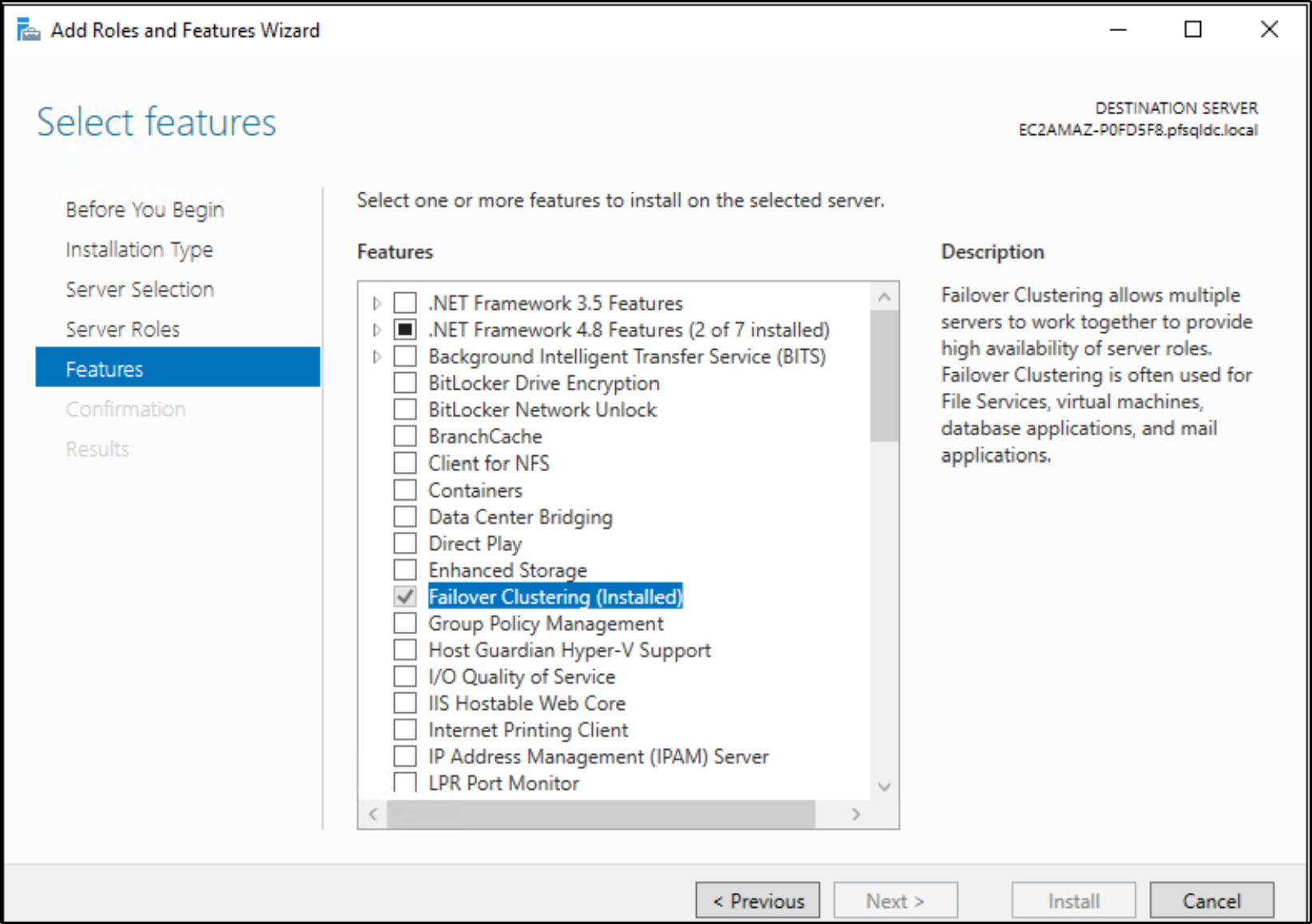 This figure shows how to select the features.