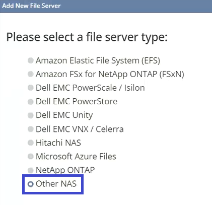 This figure shows the file server types.