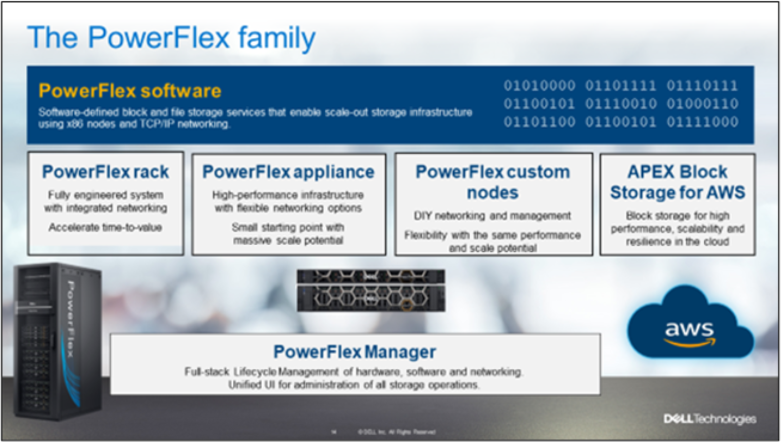 A figure showing the PowerFlex product family.