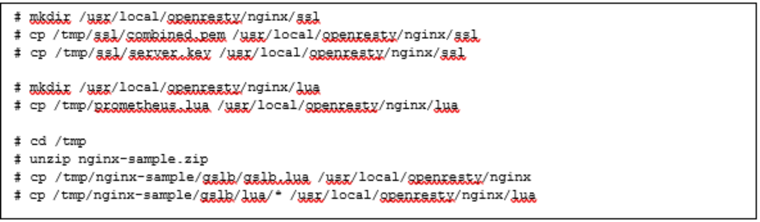 This is an example of Copying SSL Certificates and Lua Scripts to the Global OpenResty Server.