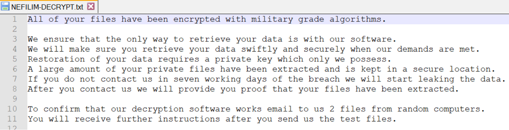 This is an example of a ransomware note.