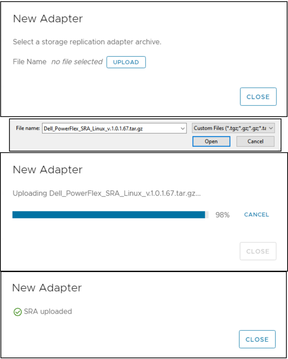 This image shows a screen capture of Upload new adapter - Step 2.