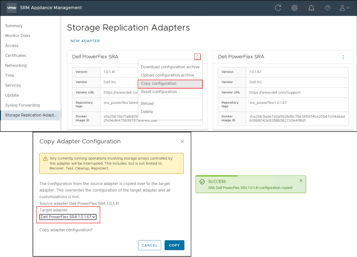 This image shows a screen capture of Upload new adapter - Step 3.