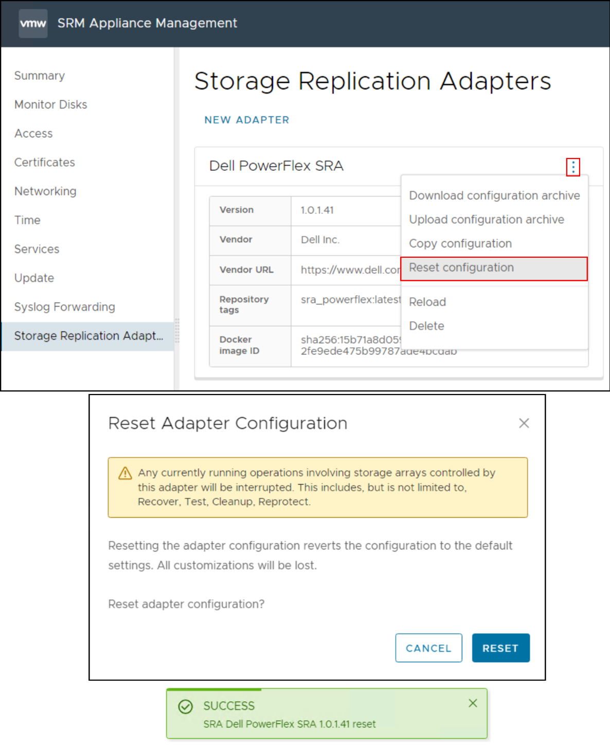 This image shows a screen capture of Upload new adapter - Step 4.