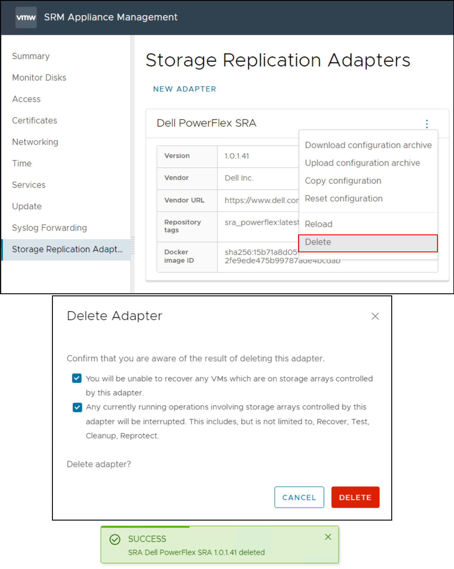 This image shows a screen capture of Upload new adapter - Step 5.