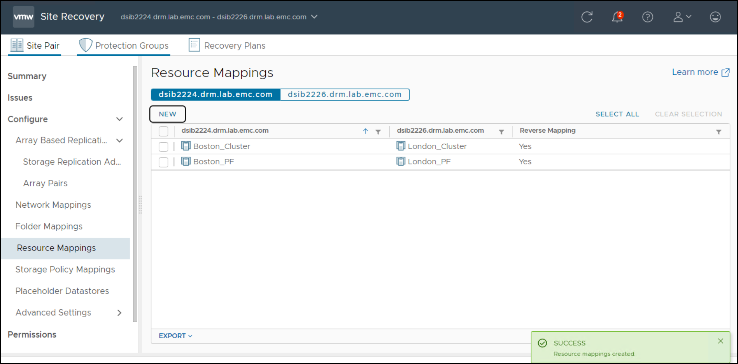 This image is a screen shot of Resource mappings - Step 6.