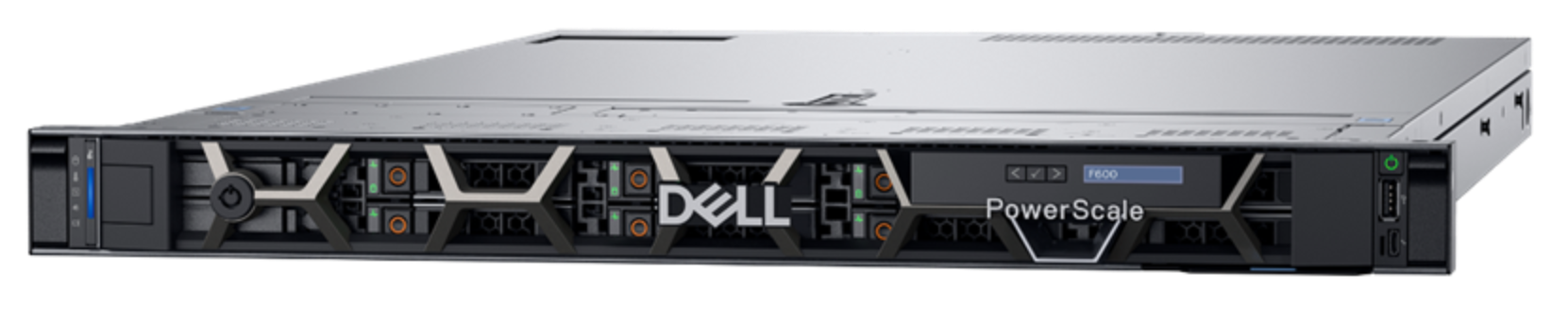 A close up of a PowerScale F200, F210, F600, or F710 node.