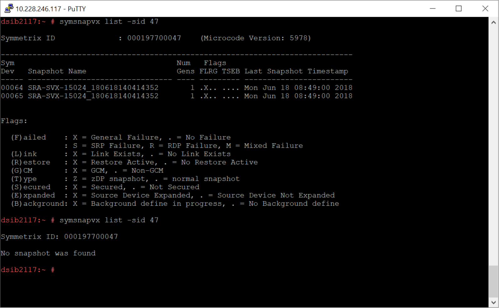 Figure 71. Unlinking and snapshot termination of TimeFinder/SnapVX devices at the end of the test of a recovery plan 