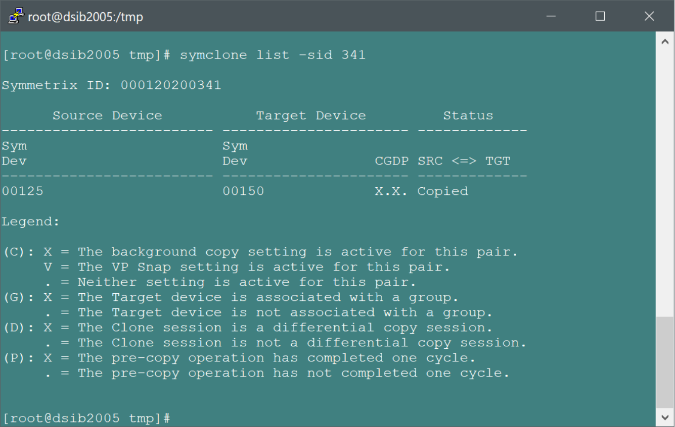 Figure 74. SRM test with TimeFinder/Clone 