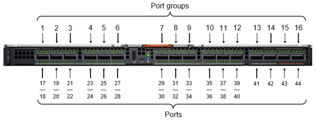 MX9116n FSE port groups