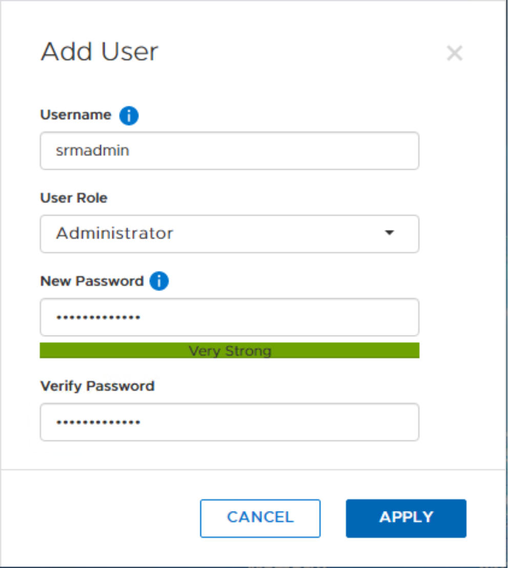 Creating a new user within PowerStore