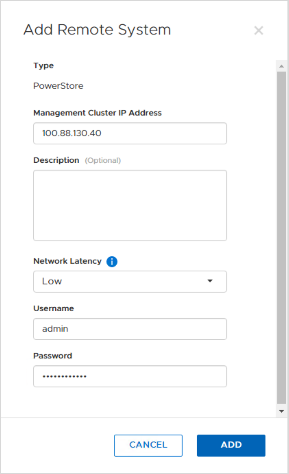 Adding a remote system to PowerStore system