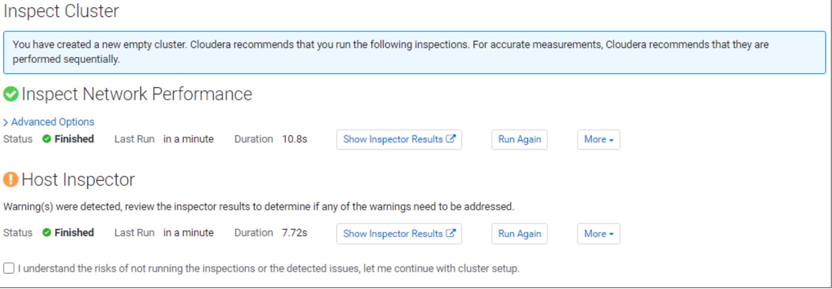 The data services containerized cluster will be inspected for network performance and configuration.