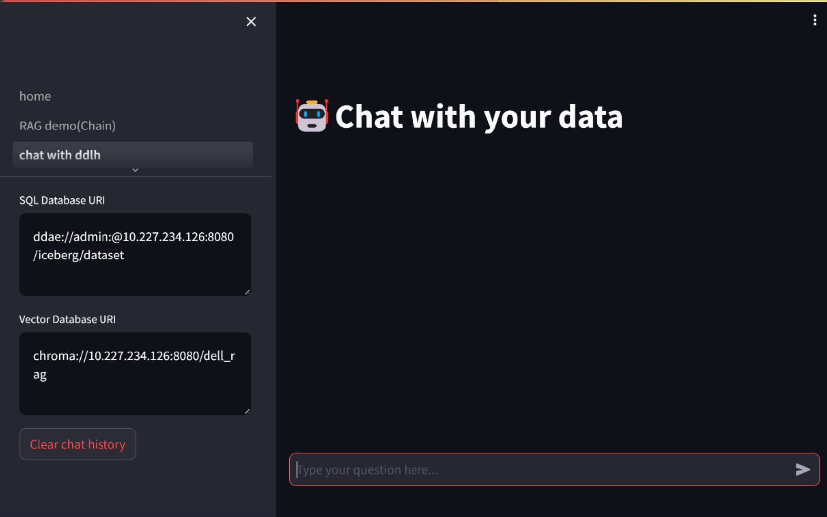 A screenshot of a computerThe Streamlit app provides a user-friendly interface where users can input queries and view responses from the chatbot in real-time. The chat UI is designed to handle both text and image inputs, reflecting the multimodal capabilities of the RAG system.