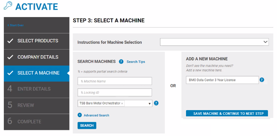 select machine