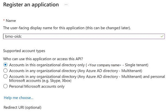 Image of the register an application page.