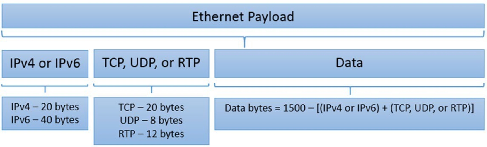 A figure illustrating Ethernet payload options.