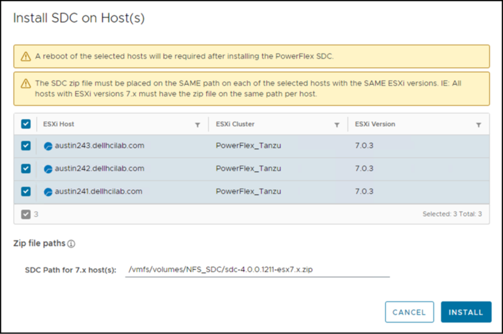 Dell VSI: Add SDC – Step 2