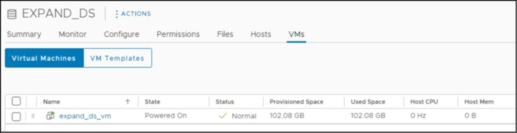 VMFS datastore on SRDF device 