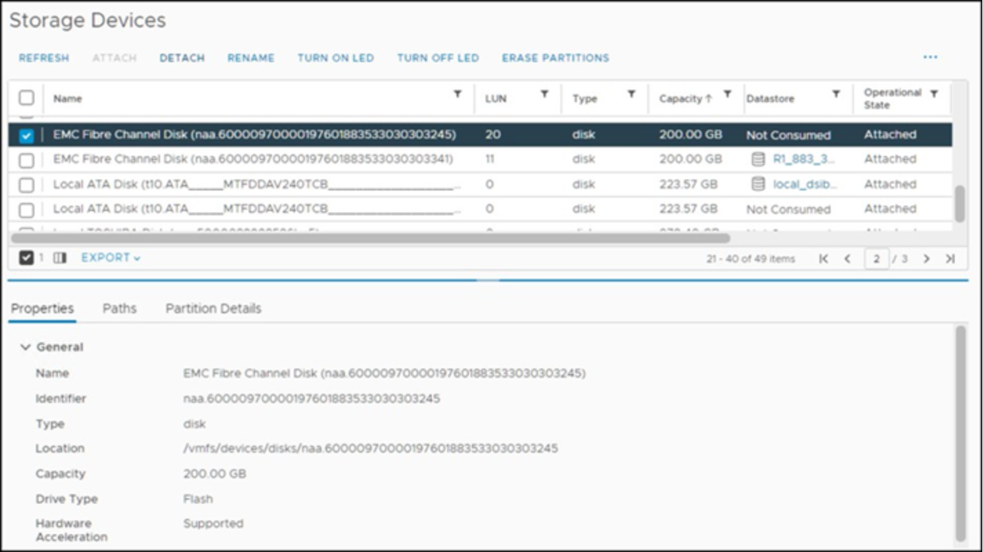 R2 SRDF device on DR vCenter 