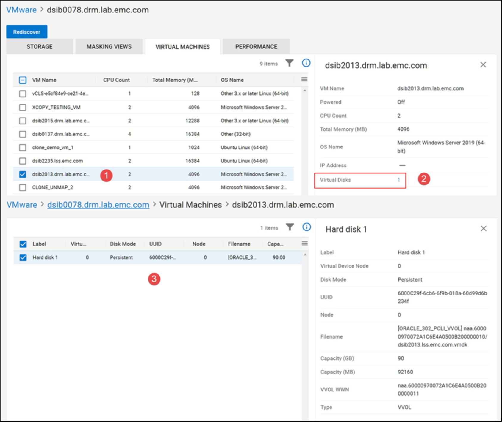 vVol detail in Unisphere for PowerMax 