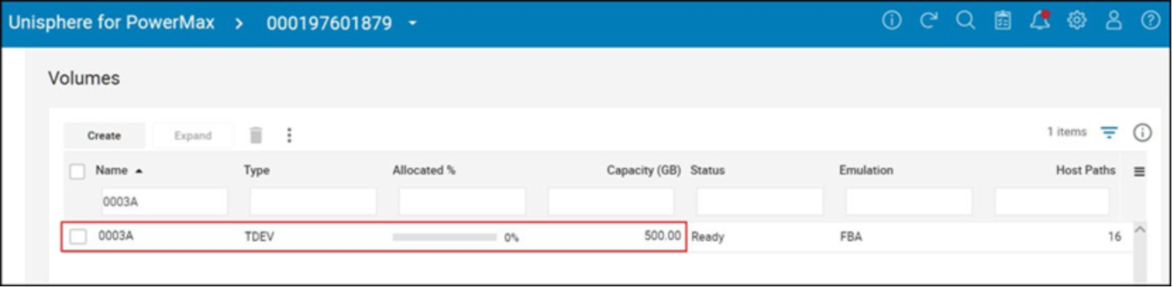 Eagerzeroedthick virtual disk allocation on PowerMax thin devices 