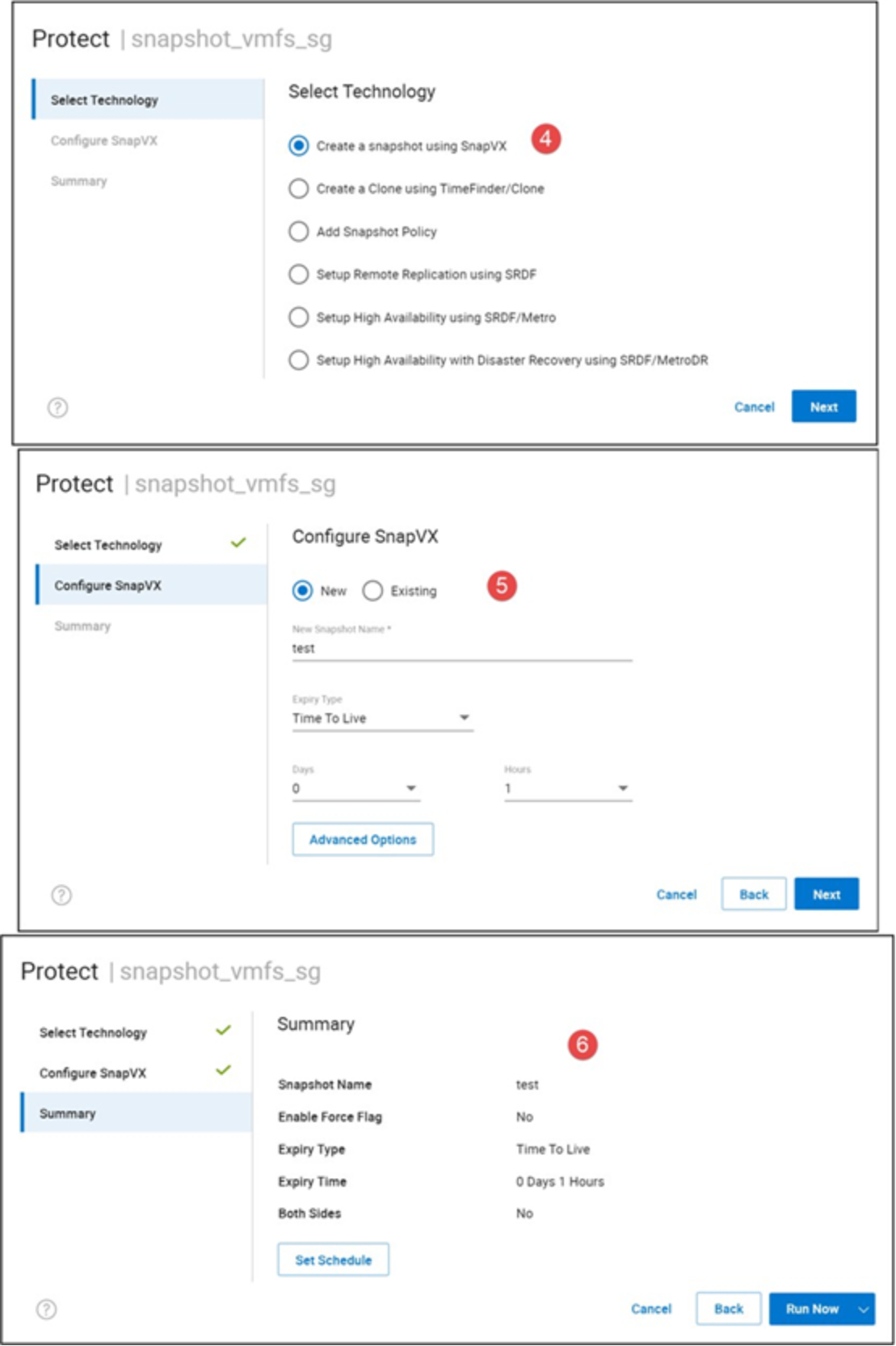 Creating a snapshot in Unisphere for PowerMax 