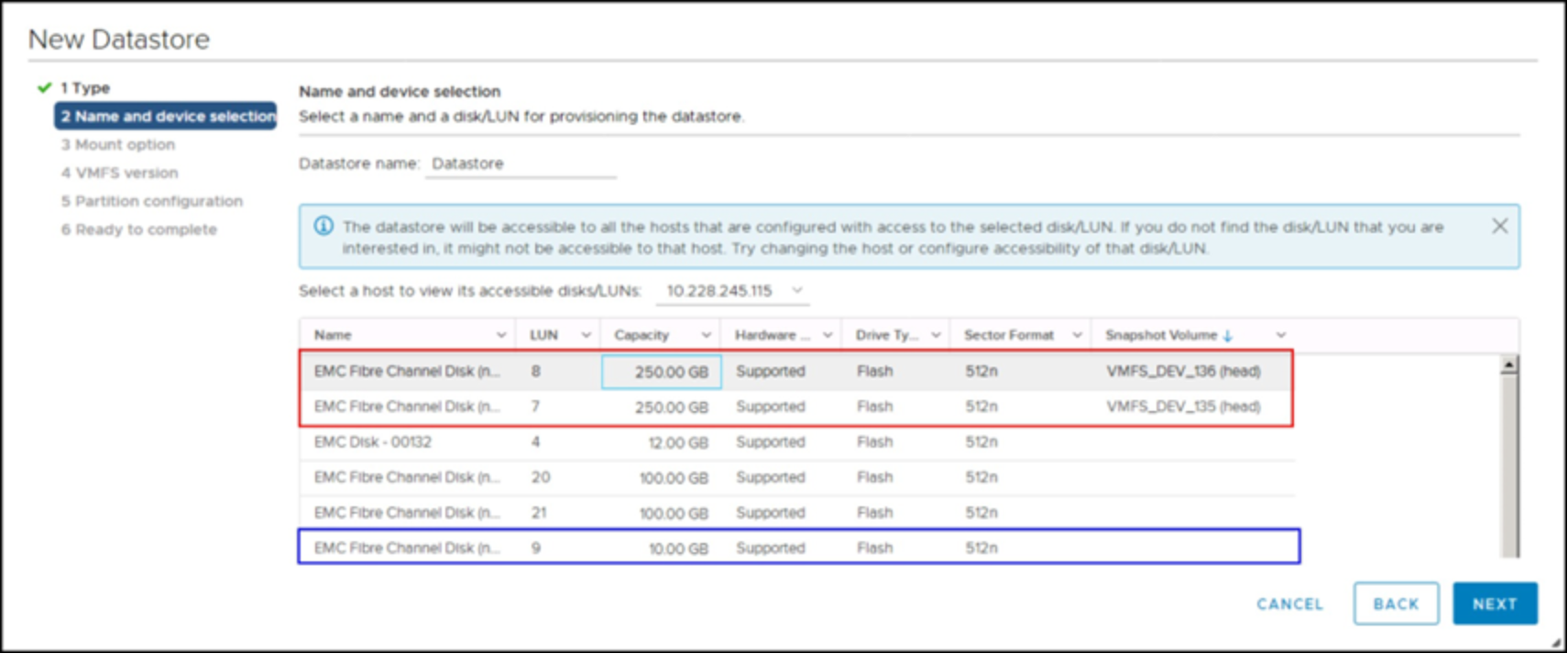 Snapshot volumes recognized from copied devices 