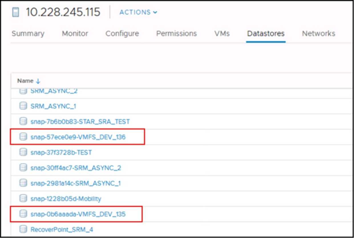 Mounted and renamed snapshot volumes 