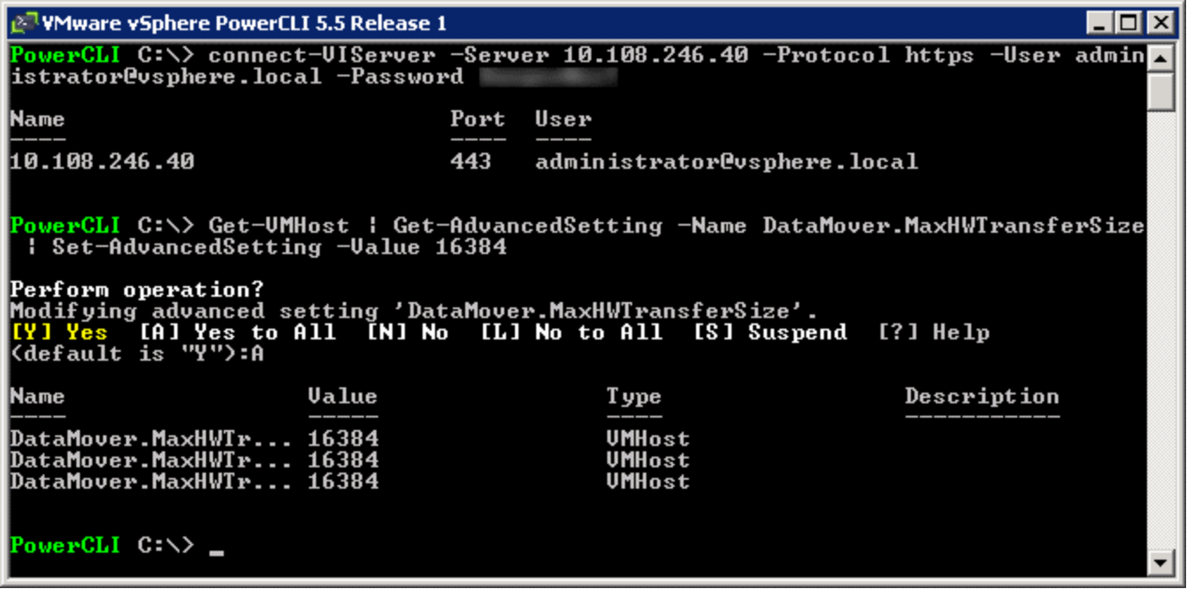 Changing the default copy size for Full Copy using vSphere PowerCLI 