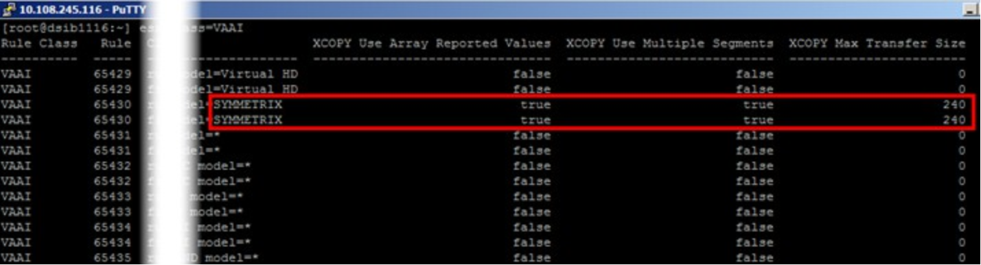 Updated VAAI claim rule for XCOPY 