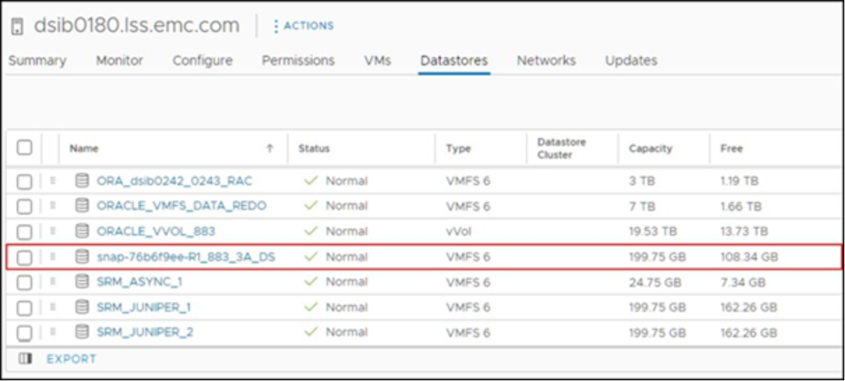 Post-mount of linked target device with resignature 