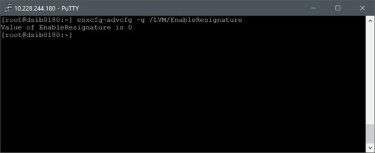 Default LVM.EnableResignature setting 