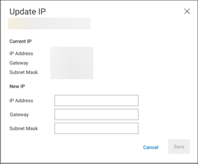 update IP settings