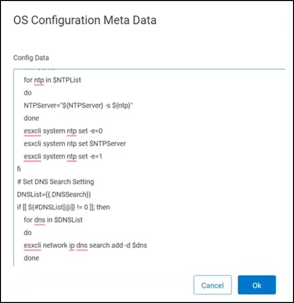 OS configuration metadata