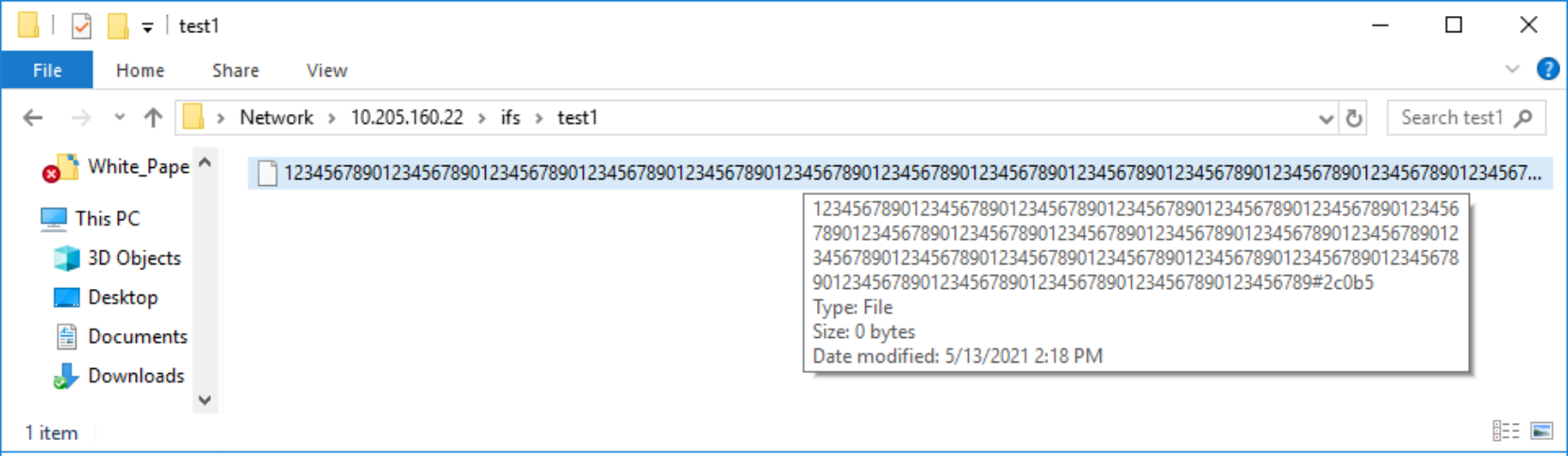 Windows Explorer screenshot showing a mangled filename.