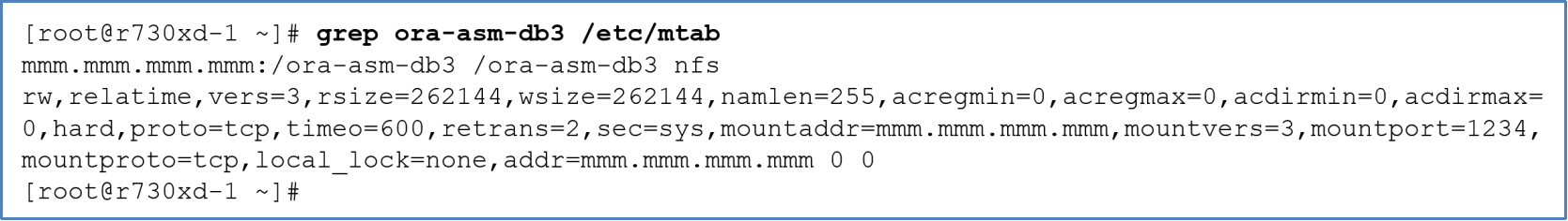 This diagram shows the Linux mount entry in /etc/mtab for the file system which is serviced by the Unity NAS server that is part of the Unity system mentioned in figurr 28.