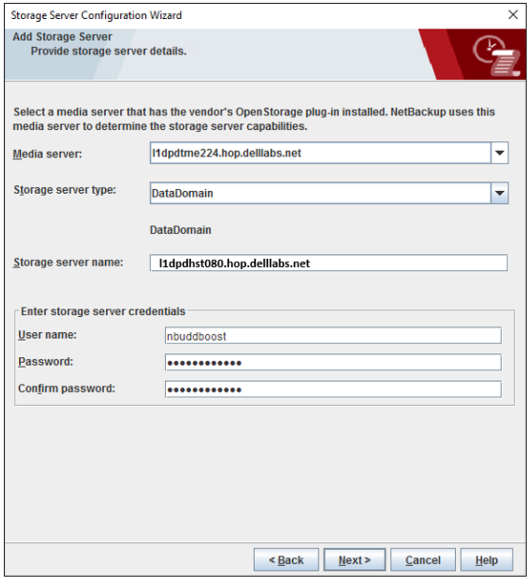 This image shows the option to add PowerProtect DD details from  NetBackup Console.