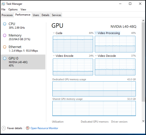 This image shows a screenshot of the GPU resources.