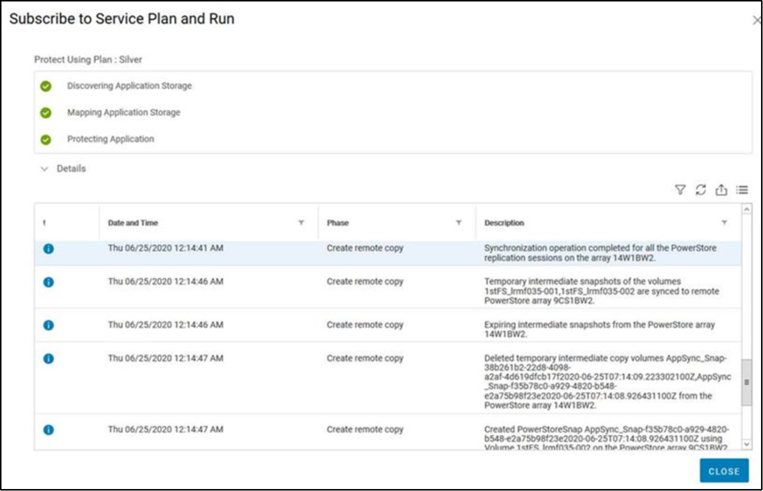 This shows and Oracle silver service plan event dialog screen.