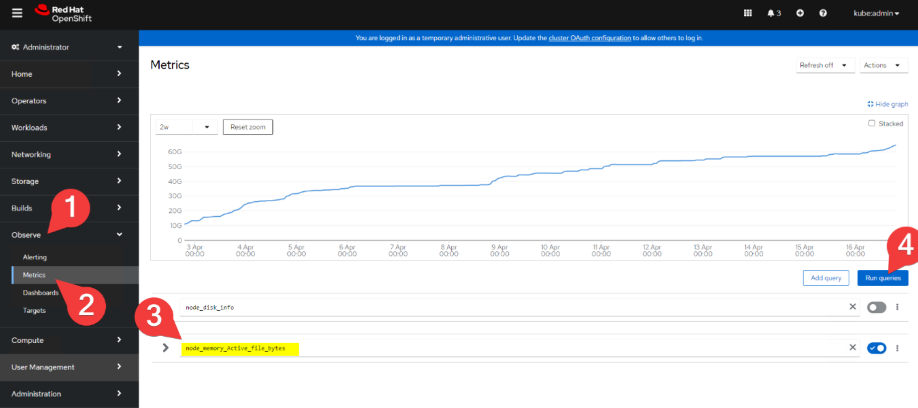 A screenshot showing a Prometheus dashboard example