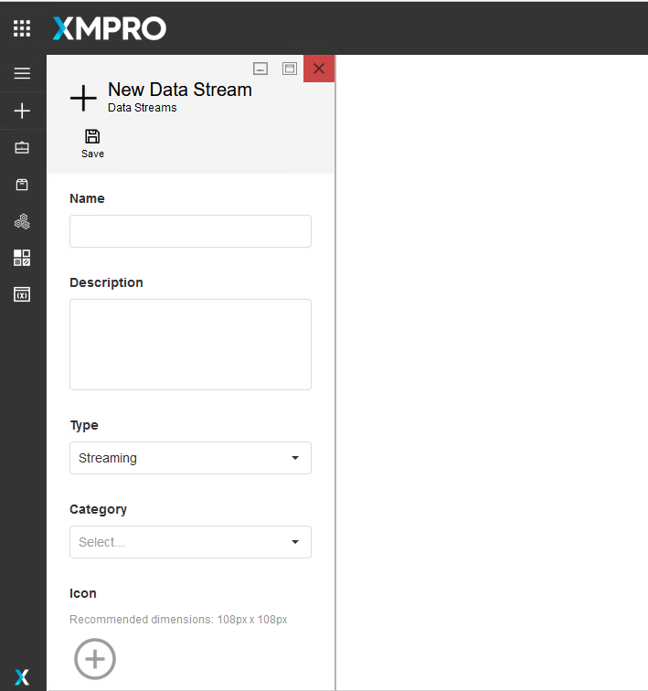 XMPro - create a New Data Stream