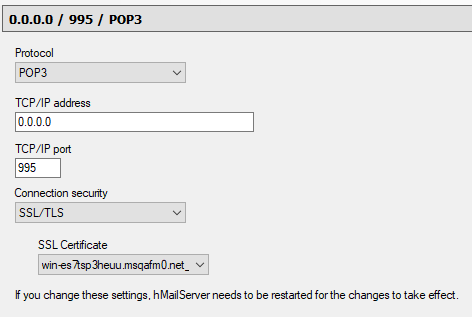 Add new security ports to the default ones (POP3)
