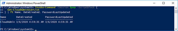 Screenshot showing example results in Windows PowerShell