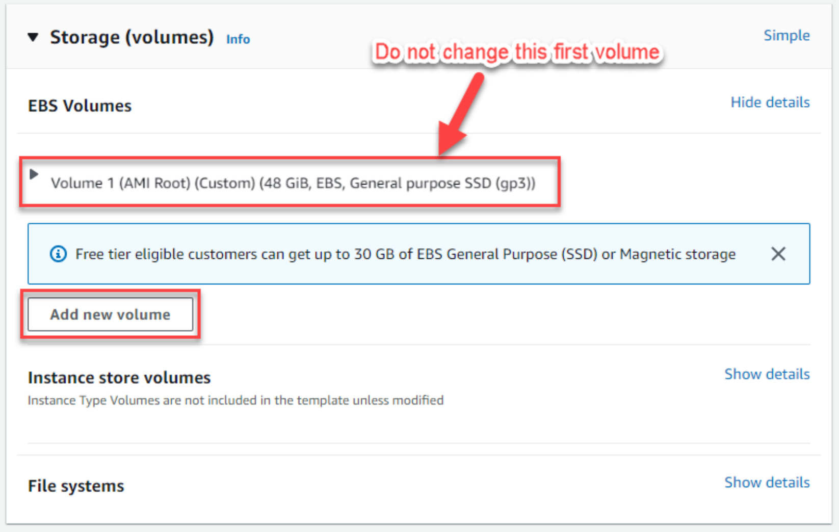 This figure shows the advanced storage configuration.