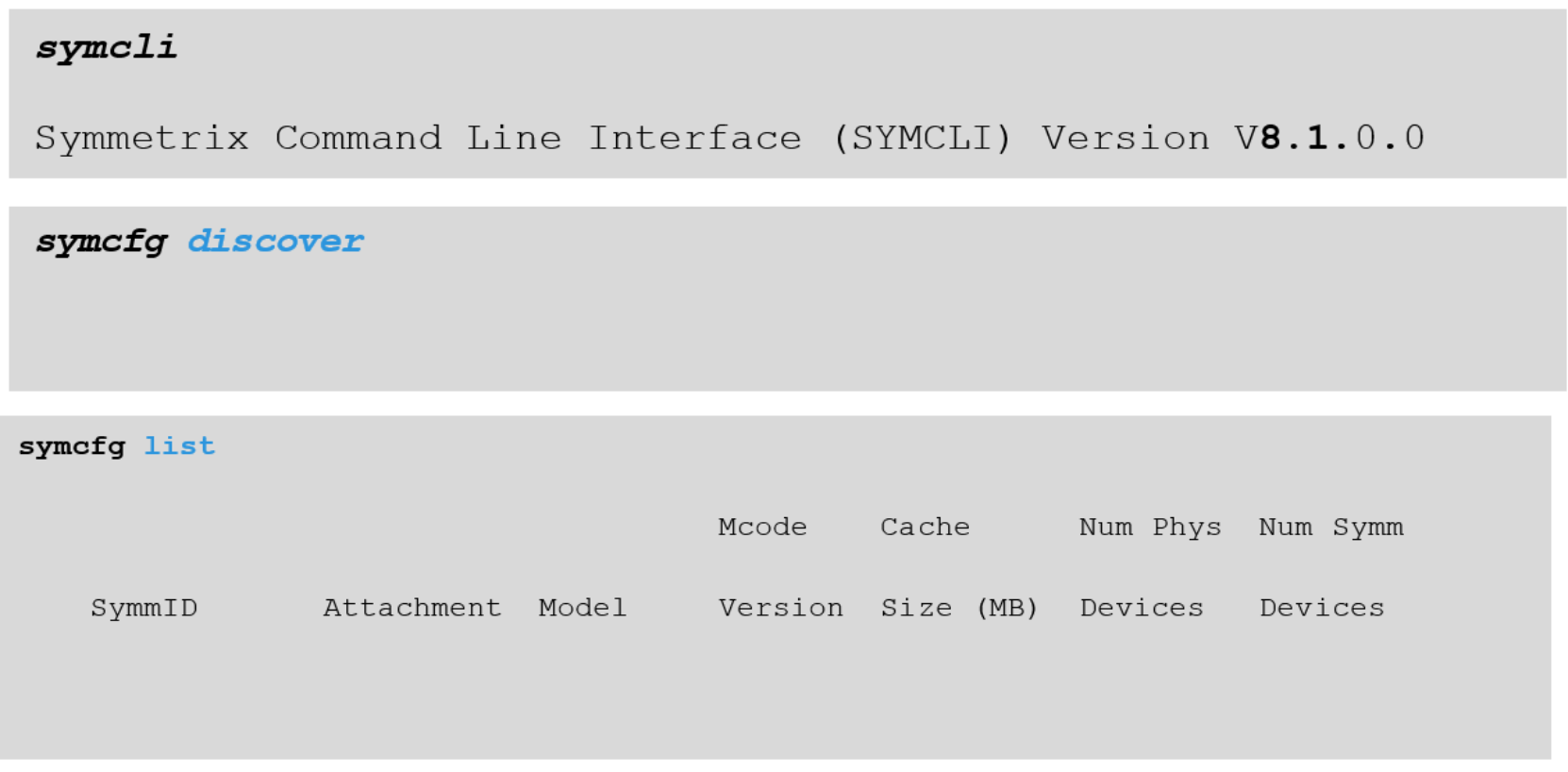 A picture containing solutions enabler command line interface and outputs Description automatically generated