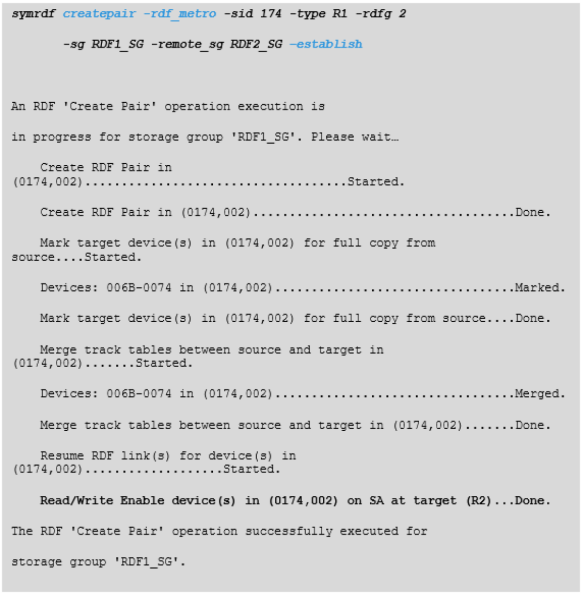 Creating SRDF Pairing with Solutions enabler command line