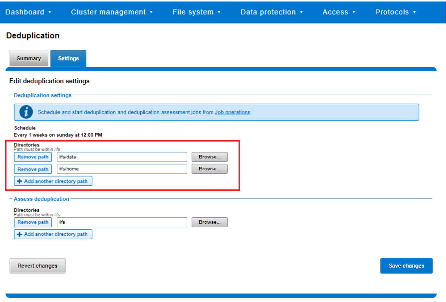 WebUI screenshot showing SmartDedupe configuration.