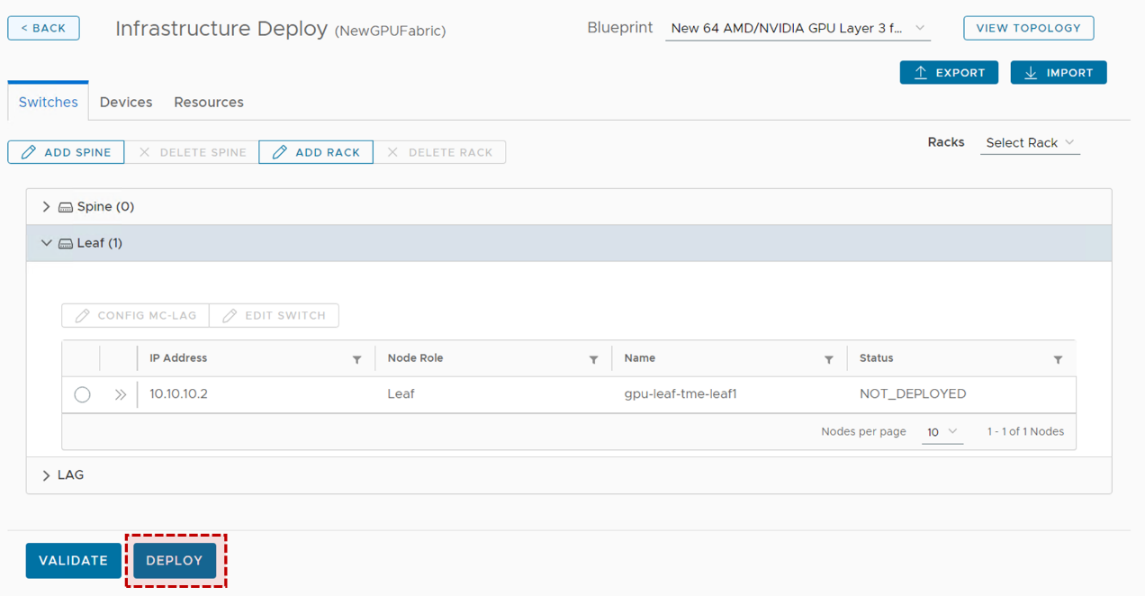 This image shows deploying the new modified backend GPU blueprint