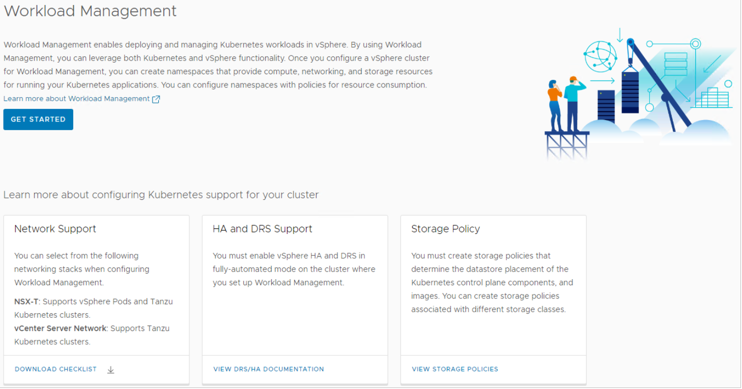 vSphere Client Workload Management Getting Started